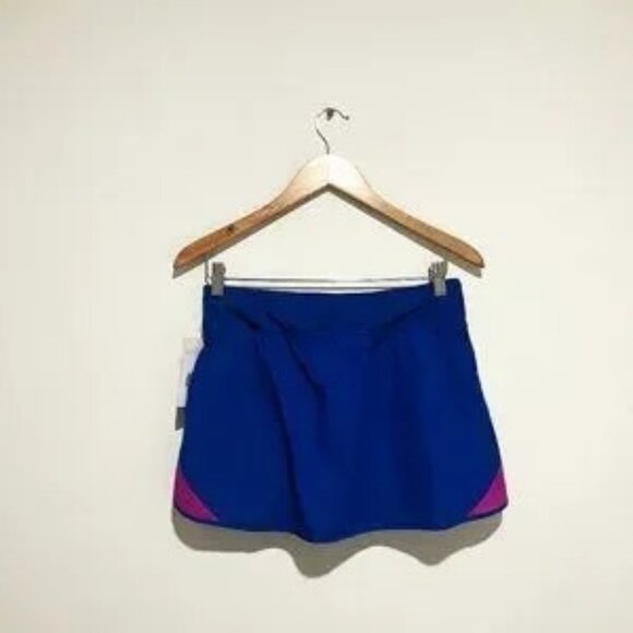 Champion Women's Athletic Skirt W/Built-In Shorts Size L Blue & Pink Colorblock - Picture 2 of 3